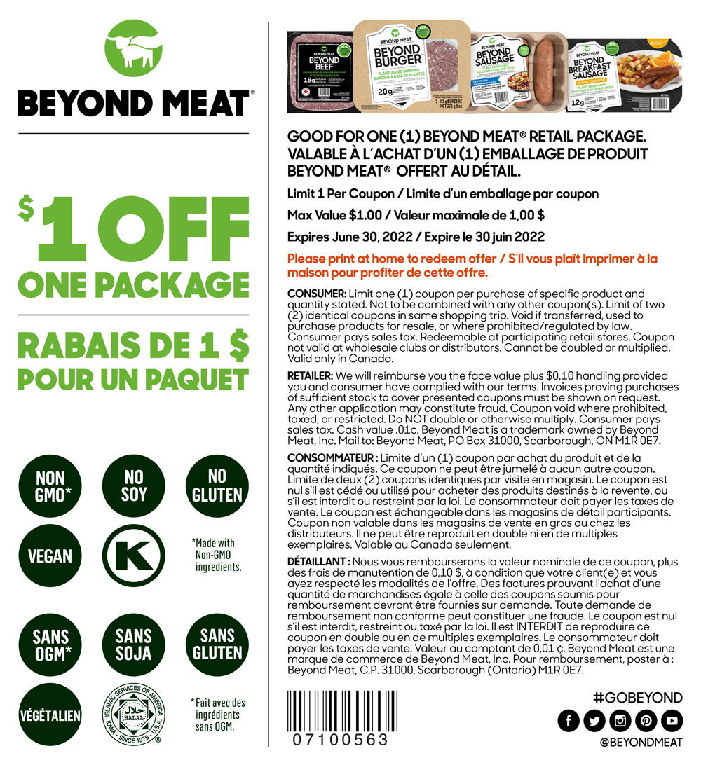 $1 off any Beyond Meat product