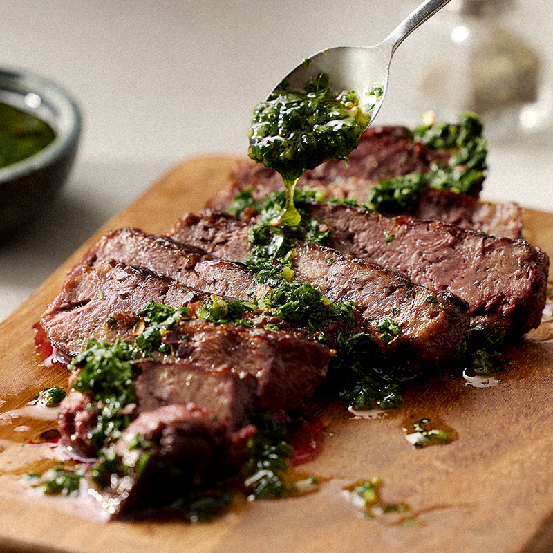 Beyond Steak Filet with Green Chimichurri