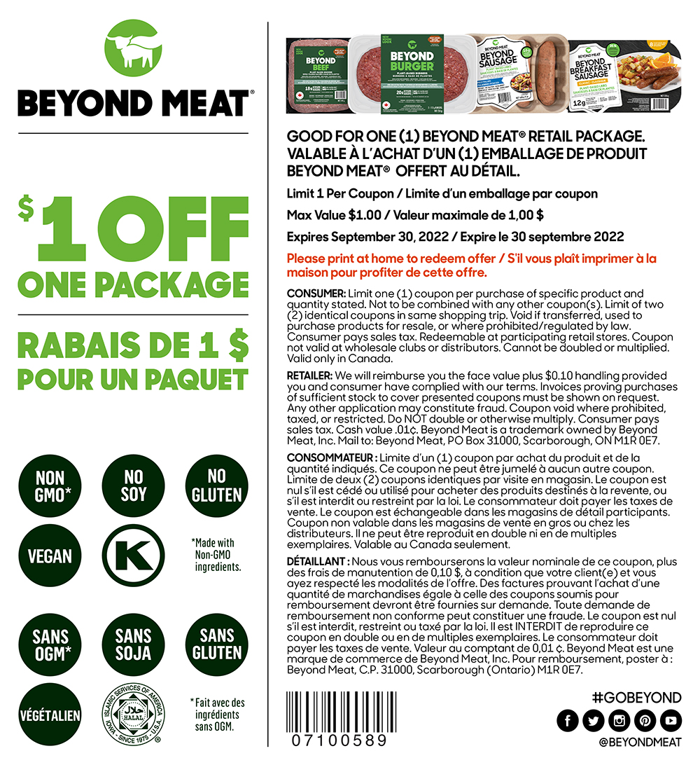 $1 off any Beyond Meat product