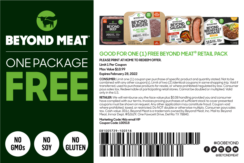One package free beyond meat
