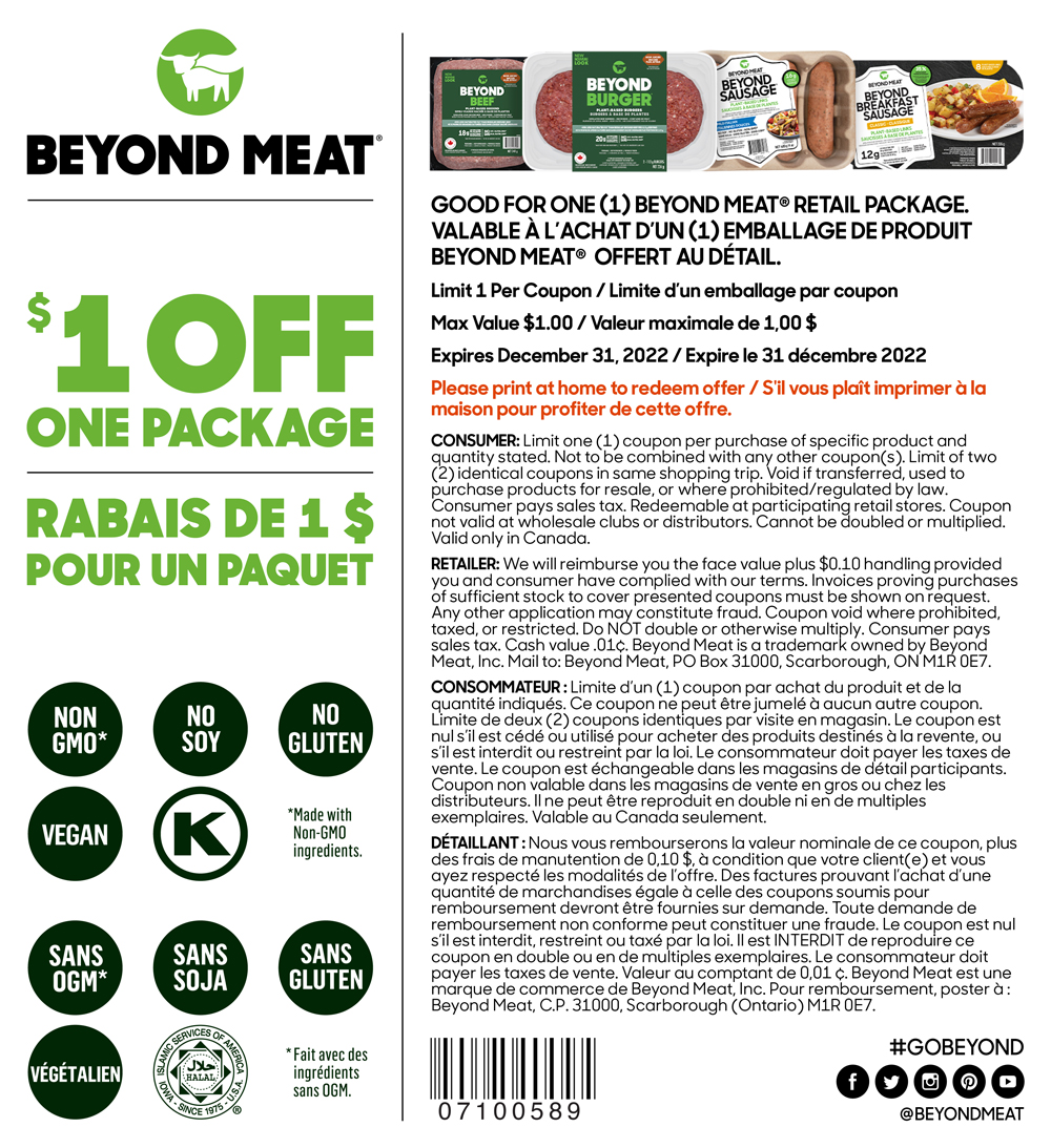 $1 off any Beyond Meat Product