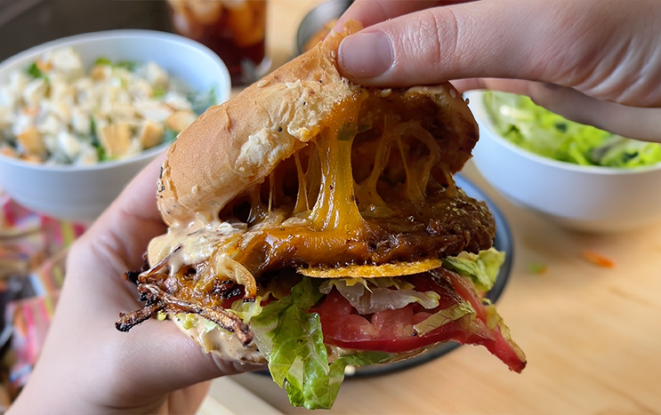 grilled onion smash burger