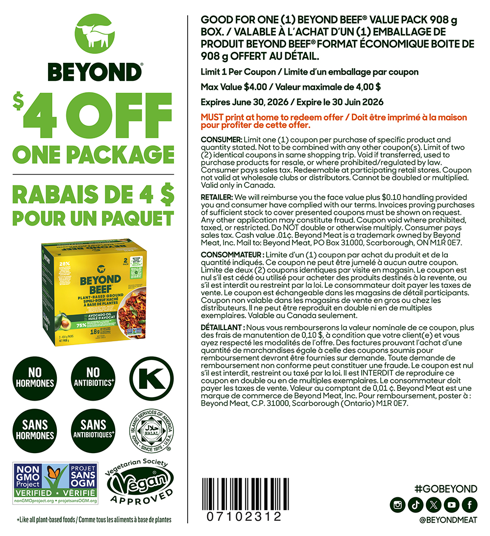$4 Off Beyond Beef Coupon