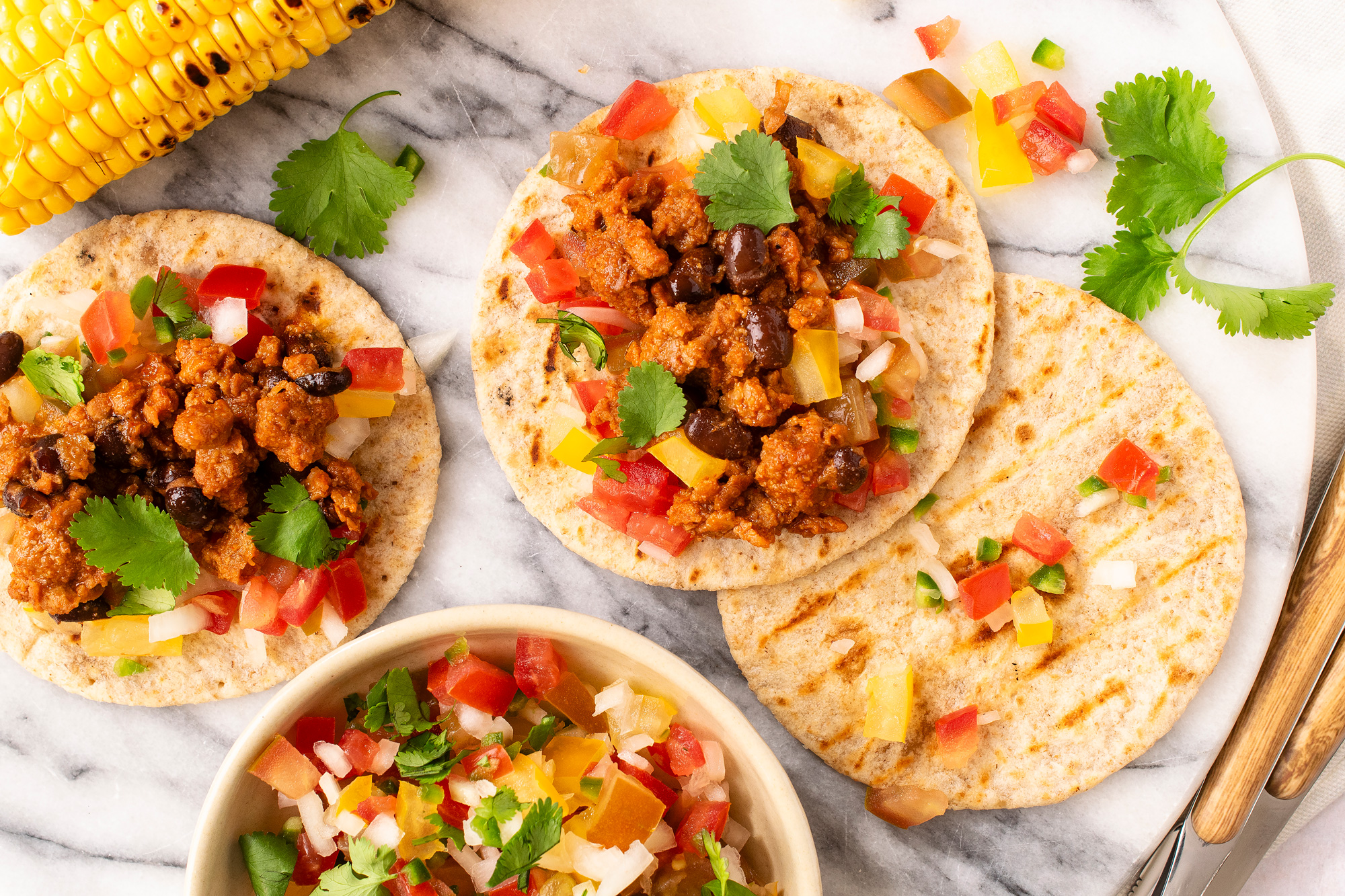 Smoky Beyond Mince Tostadas