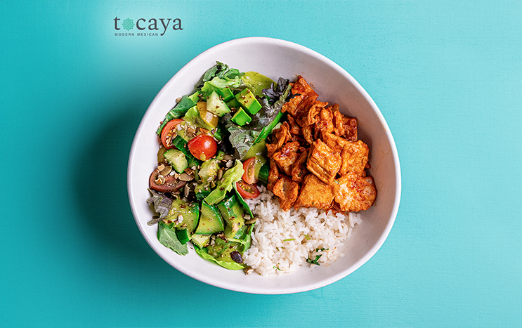 Tocaya Beyond Chicken Verde Bowl